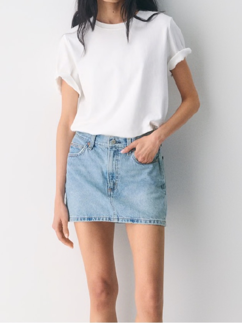 Denim Forum The '90s Ricci Denim Skirt 7 Yrs Bleu Taboo 23
